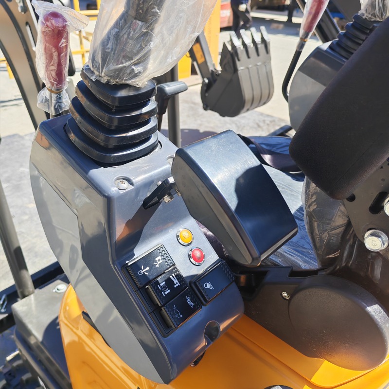 Miniexcavadora urbana de 1,2 toneladas con retroexcavadora de orugas de goma para paisajismo