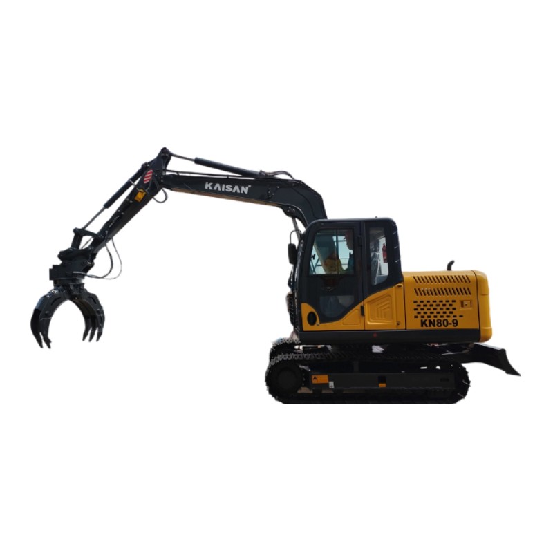 excavator with air conditioned cabin