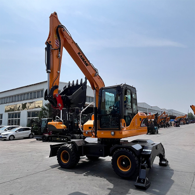 Multi Function Wheel Excavator 8 Ton Digger